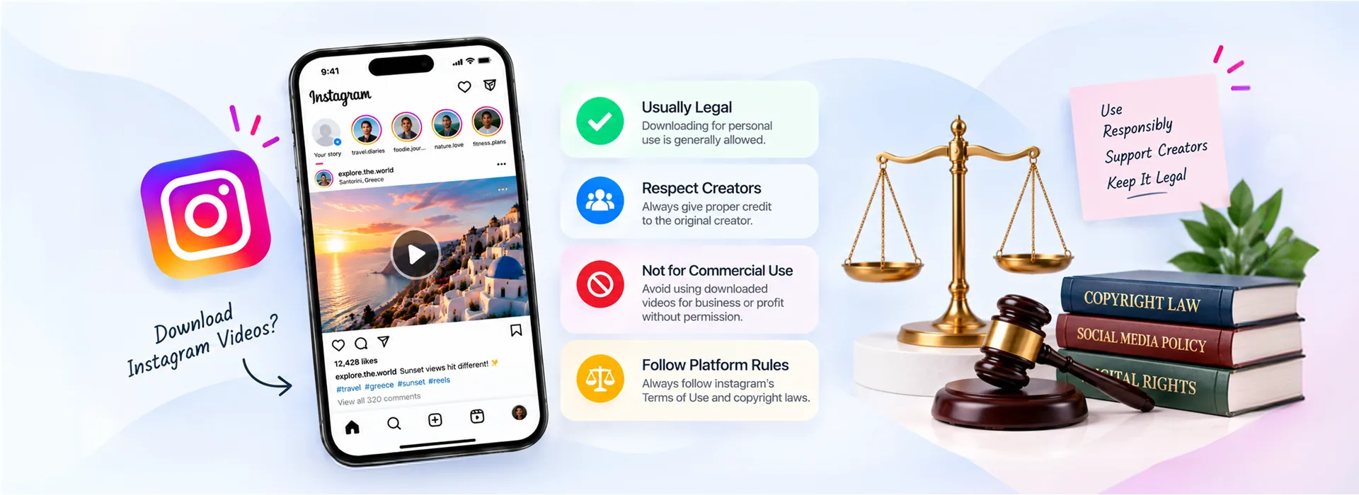 Is it legal to download videos from social media?