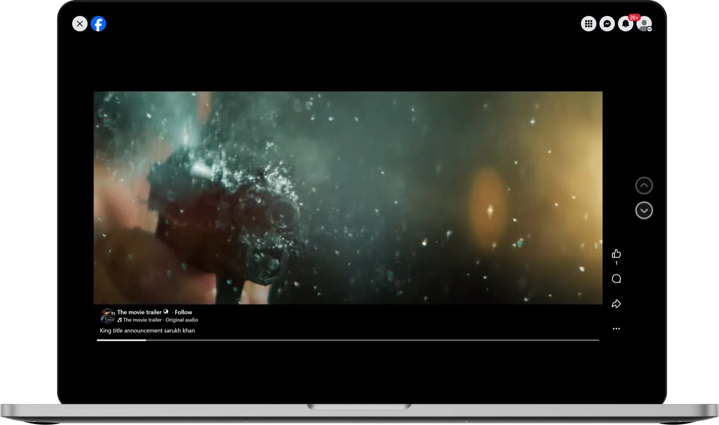 The downloader open in a browser with a link pasted